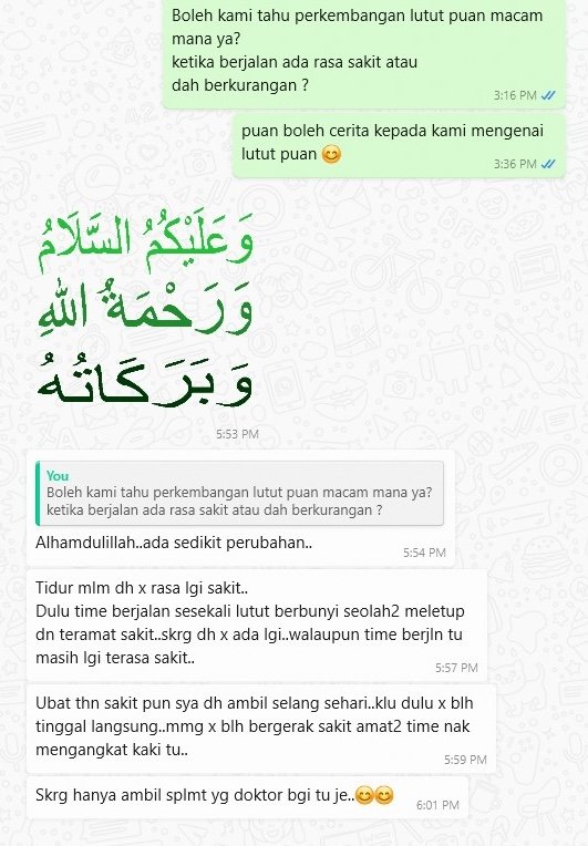 Testimoni pesakit Klinik Adam Hawa - tidur malam tidak lagi sakit